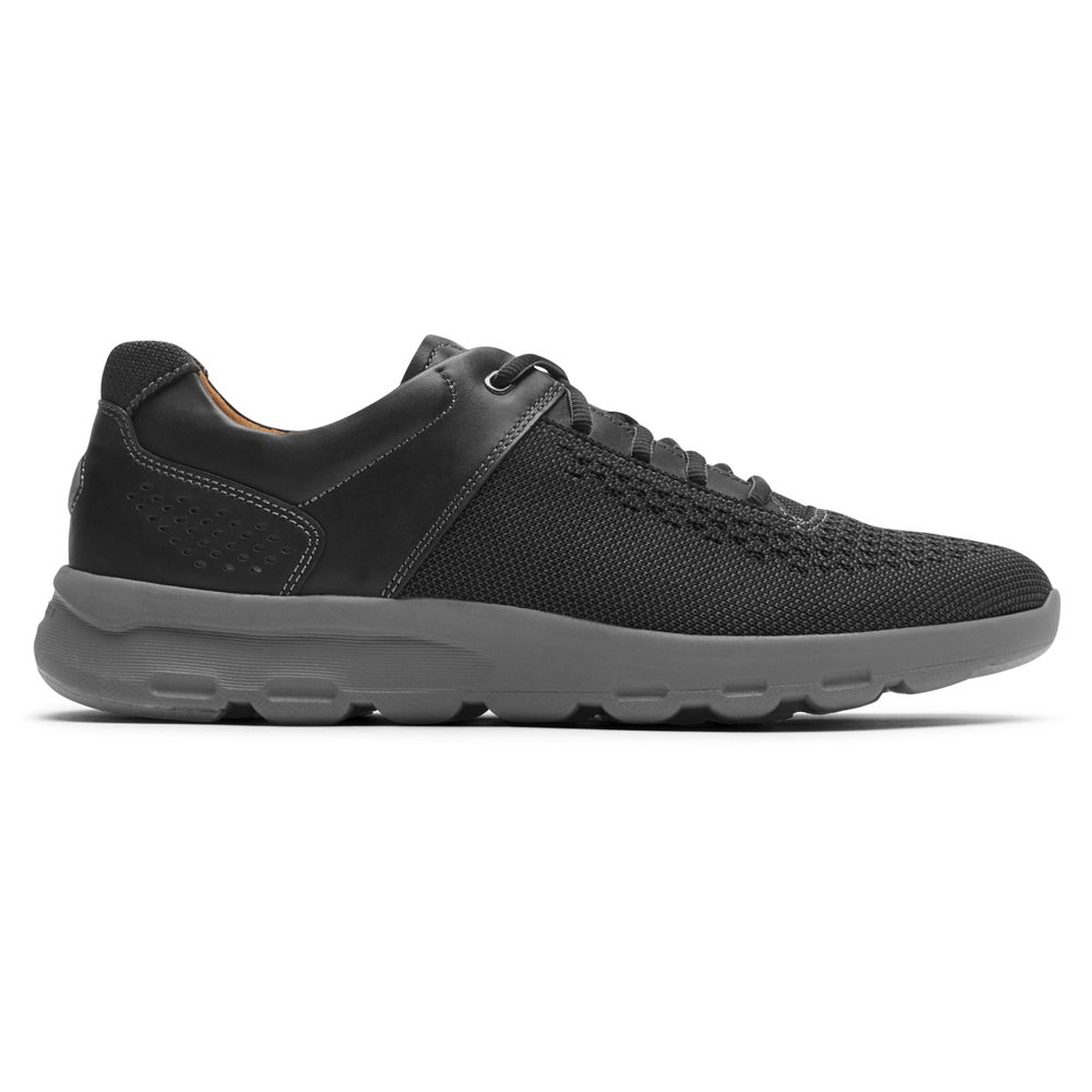 Zapatillas Rockport Hombre Mexico - Pulsetech Plain Toe Negros - SLIRF5192